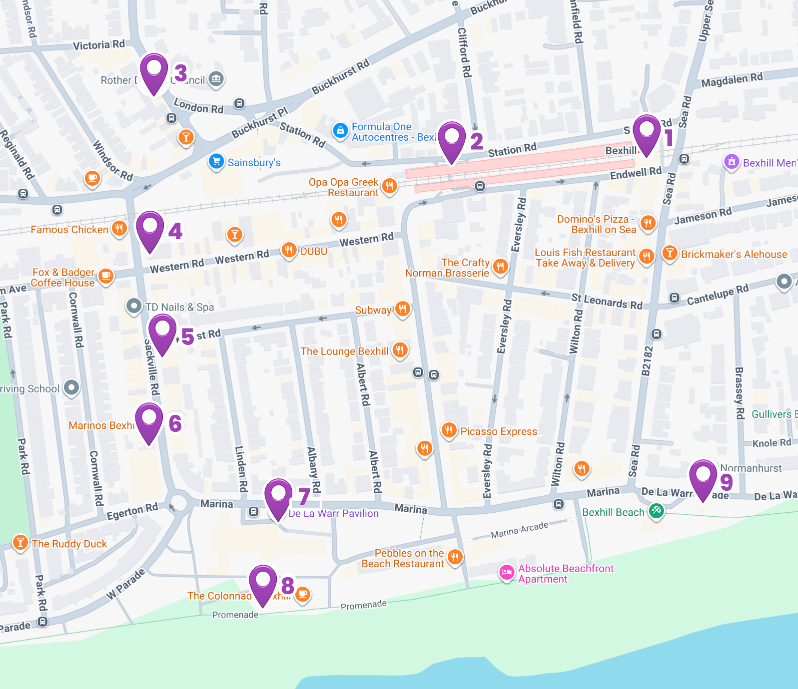Summertopia Trail map showing character locations